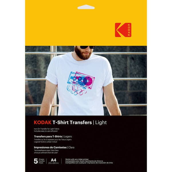 Kodak T-Shirt Transfers Light Textile A4 x5pcs – Kodak