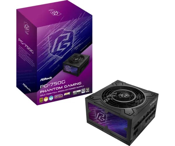 ASRock Phantom Gaming PG-750G 750W -virtalähde, 80 Plus Platinum – ASRock