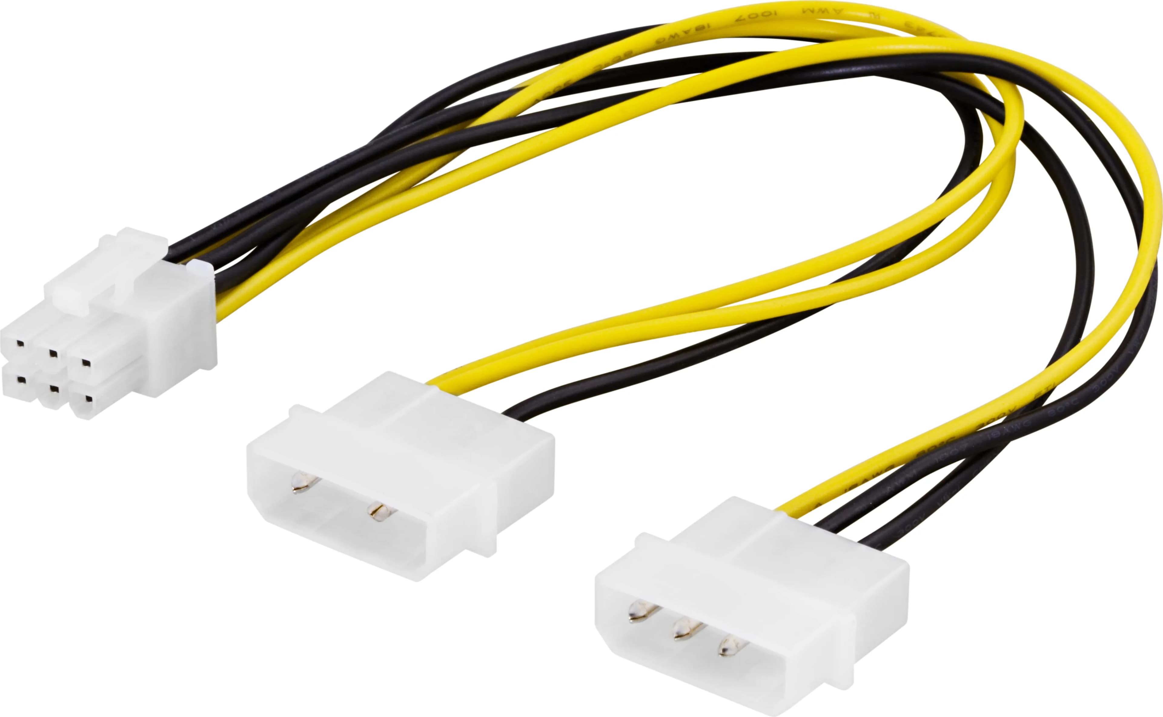Adapterikaapeli 2x4-pin - 6-pin PCI Express, 25cm