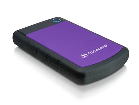 Transcend StoreJet 25H3P 2 Tt 2.5" -kestävä ulkoinen HDD, kirkas purppura – Transcend