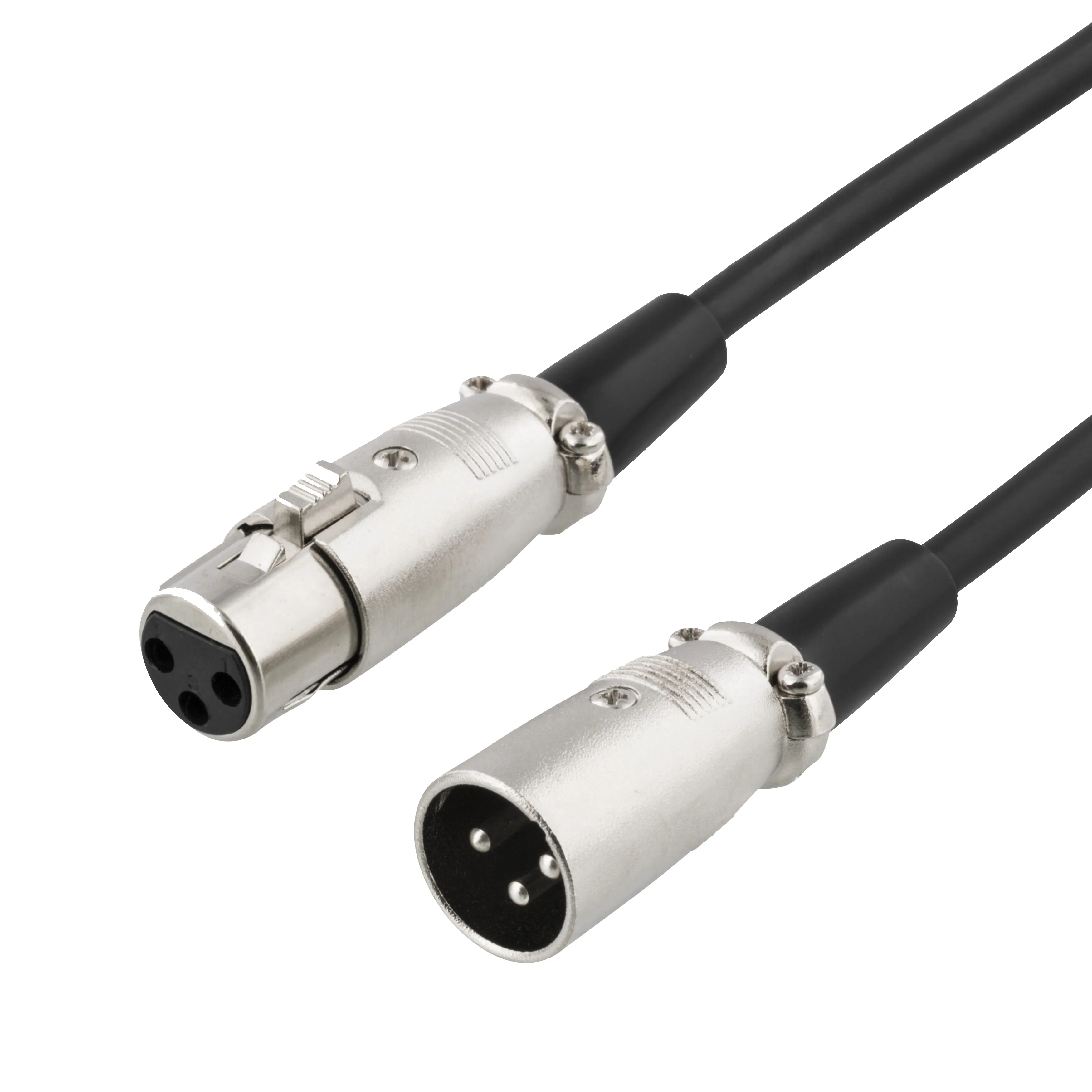 Deltaco XLR 3-napainen 26 AWG -audiokaapeli, 2 m, musta – Deltaco