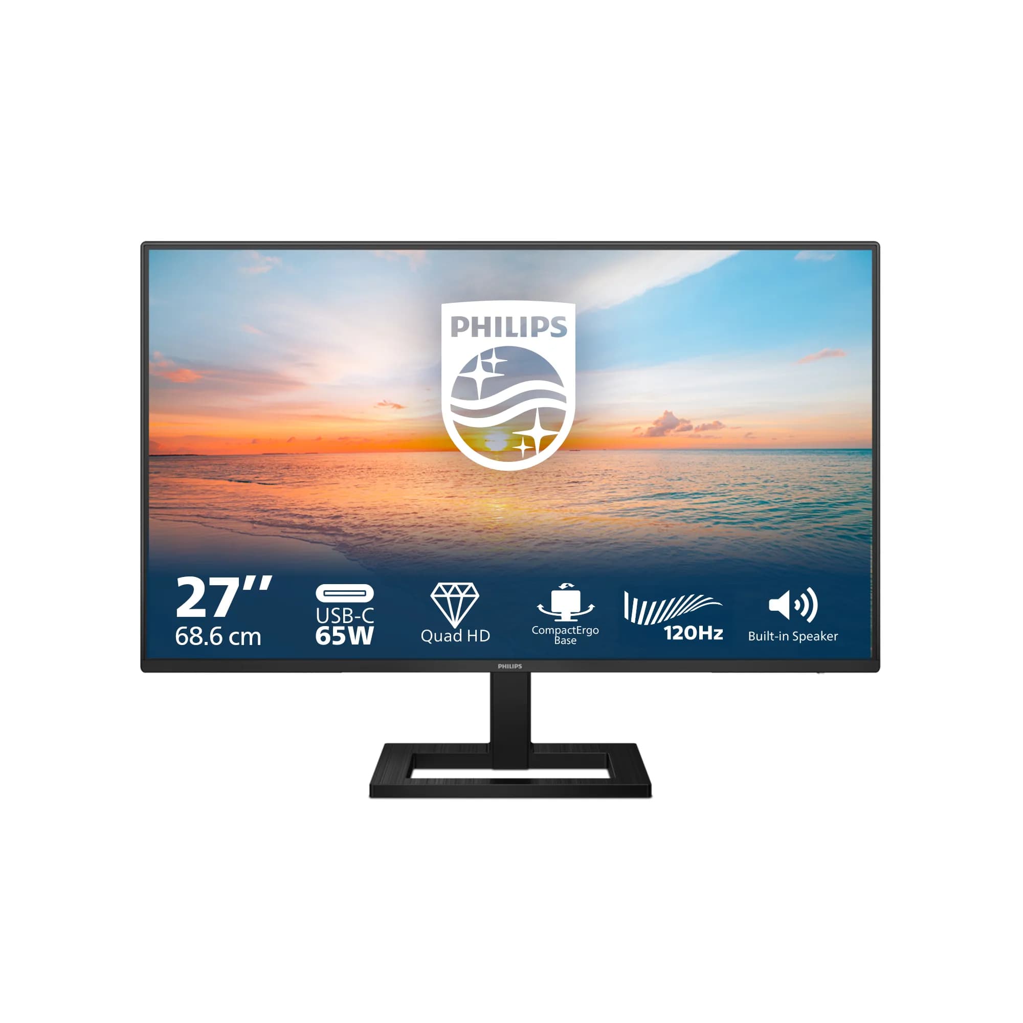Philips 27E1N1600AE 27" QHD, IPS -näyttö, USB-C hub – Philips