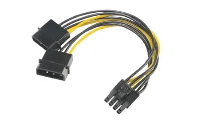 4pin Molex to 6+2pin PCIe adapter