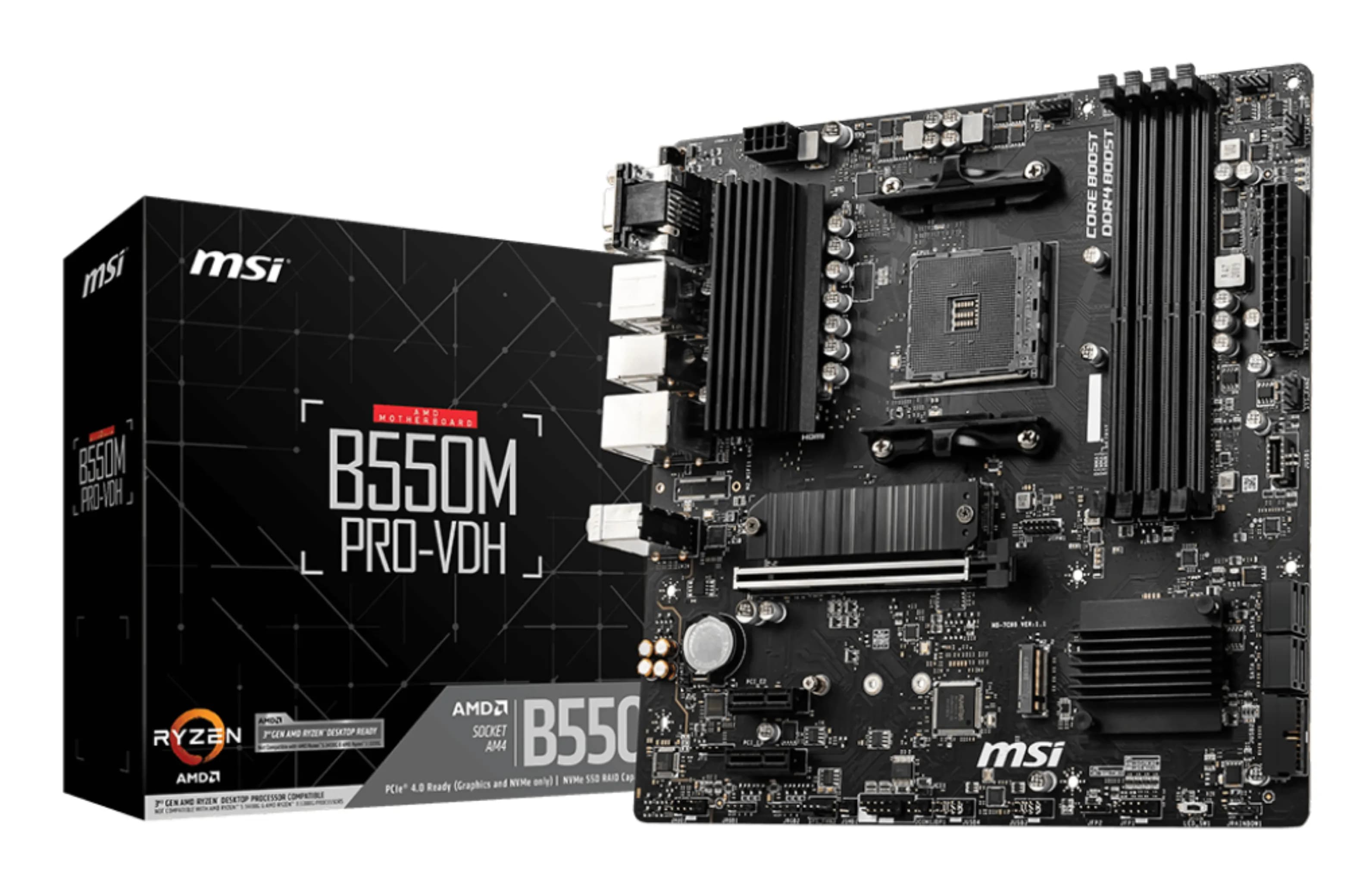 MSI B550M PRO-VDH AM4 mATX -emolevy – MSI
