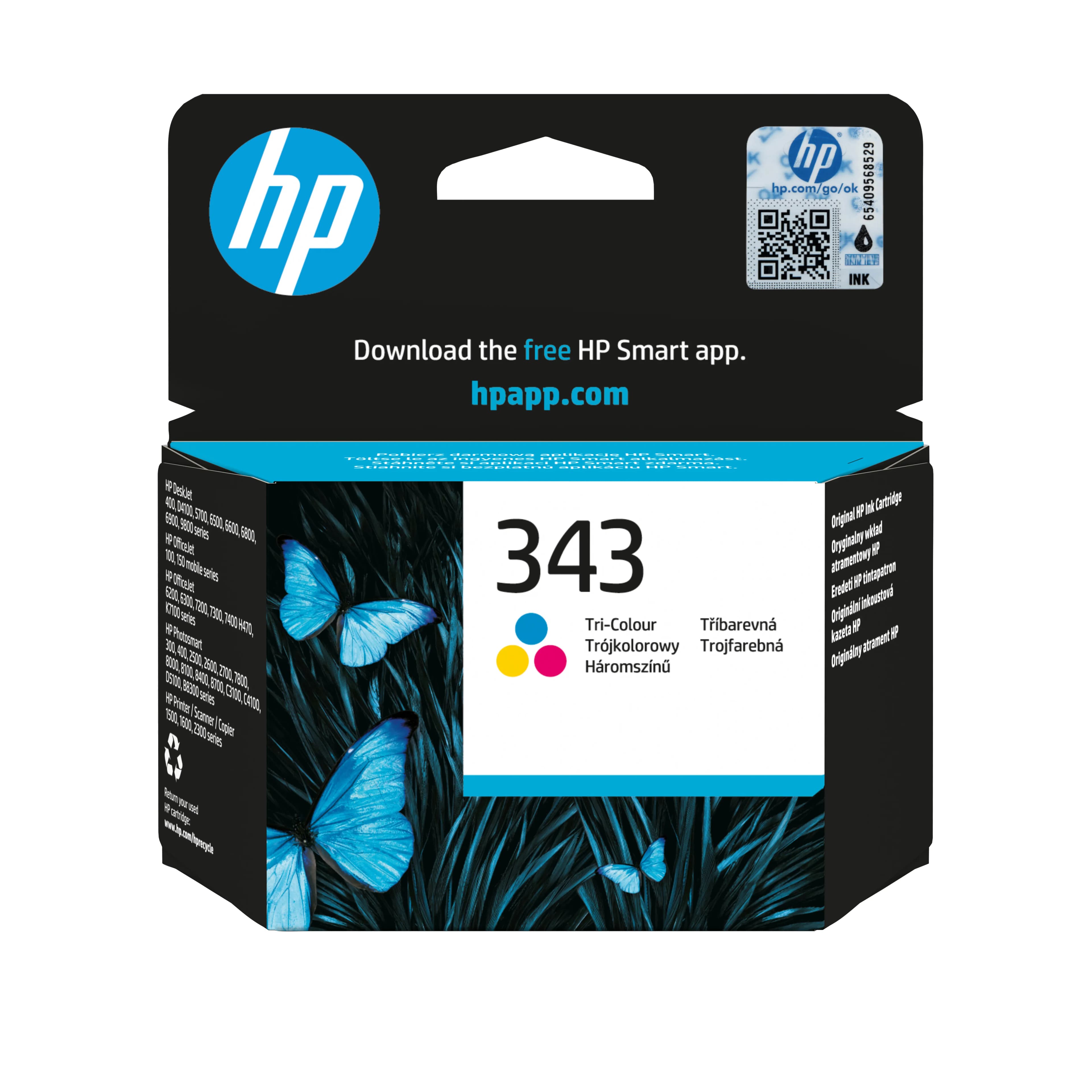 HP 343-mustekasetti, 9 ml, kolmivärinen