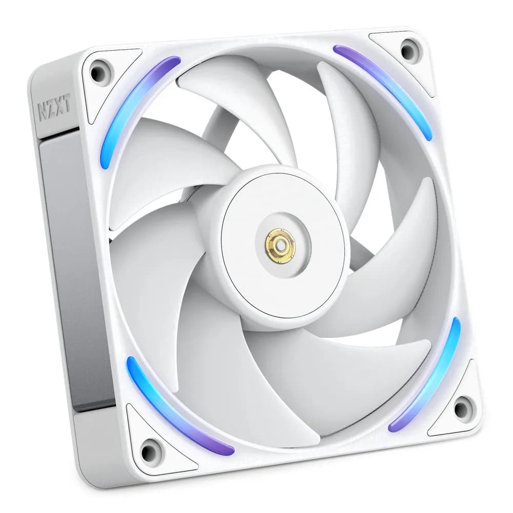NZXT F120X Performance PWM RGB -tuuletin, nestelaakeri, 120 mm, valkoinen