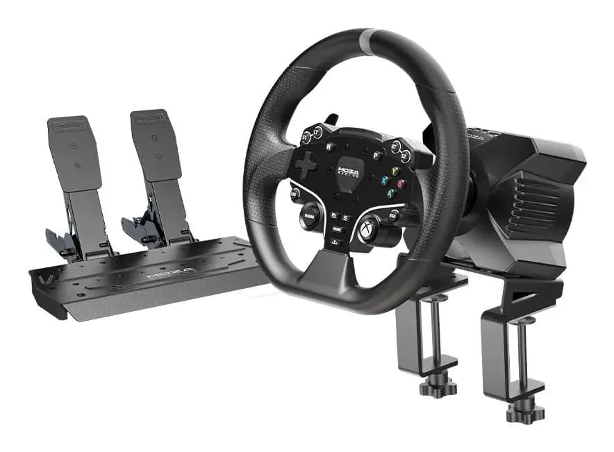 Moza R3 Racing Simulator -rattiohjainsarja polkimilla