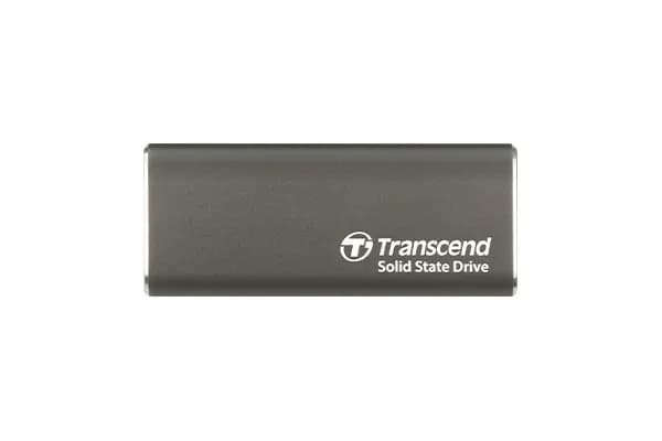 Transcend ESD265C 1 Tt USB 3.2 Gen 2 (USB-C) -ulkoinen SSD, kannettava, laitteistosalaus, salasanasuojaus, iskunkestävä, Iron Gray – Transcend