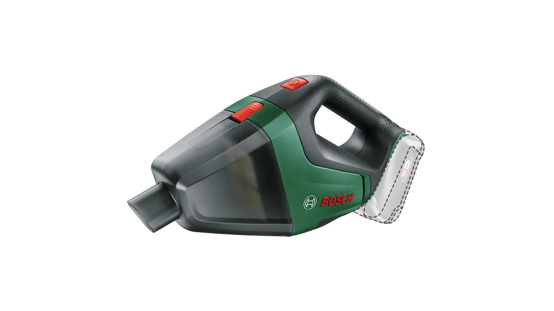 Bosch UniversalVac 18 18V 2.5 Ah 0.5 L -käsikäyttöinen imuri, musta, vihreä – Bosch