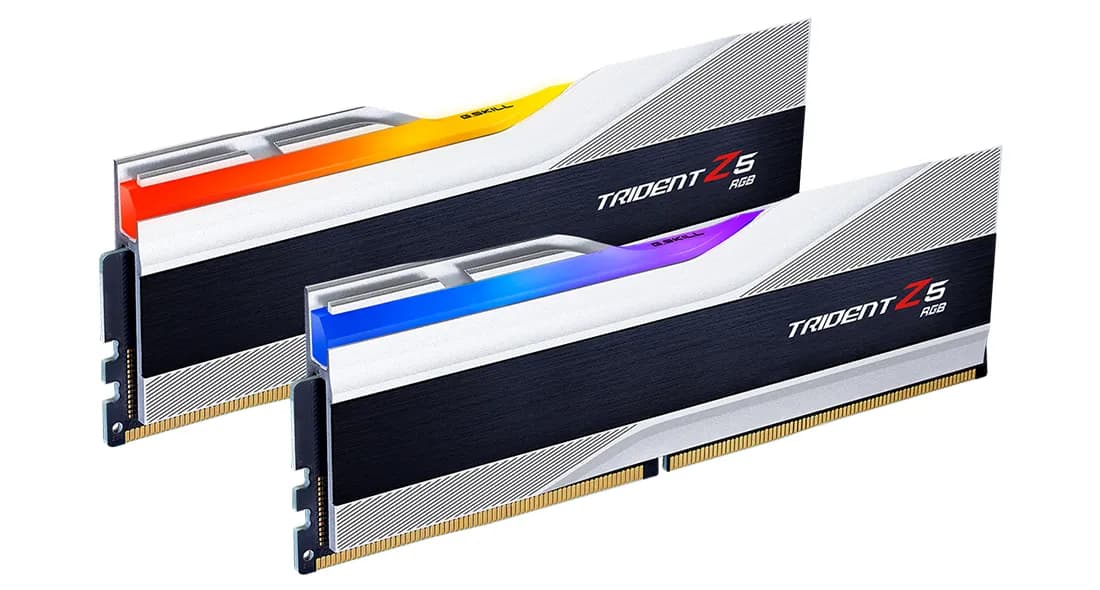 G.SKILL Trident Z5 RGB 32 Gt (2 x 16 Gt) DDR5 5600 MHz, CL40 -muisti, hopea (XMP)
