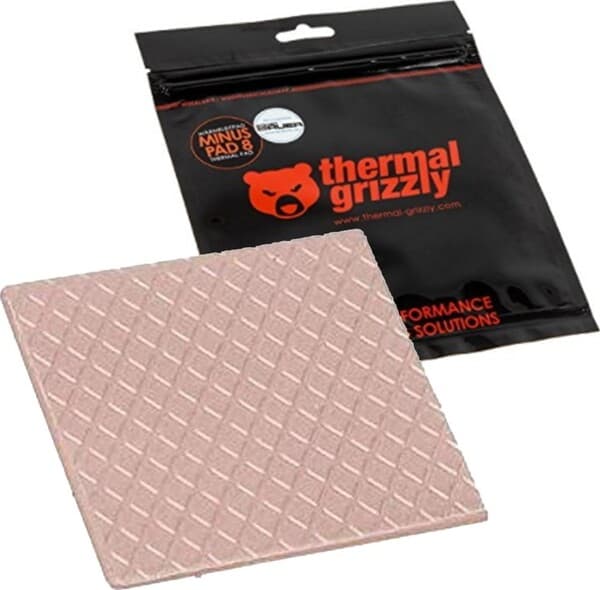Thermal Grizzly Minus Pad 8 TG-MP8-30-30-15-2R, 30x30x1.5mm, 2 kpl -lämpötyyny, vaaleanpunainen