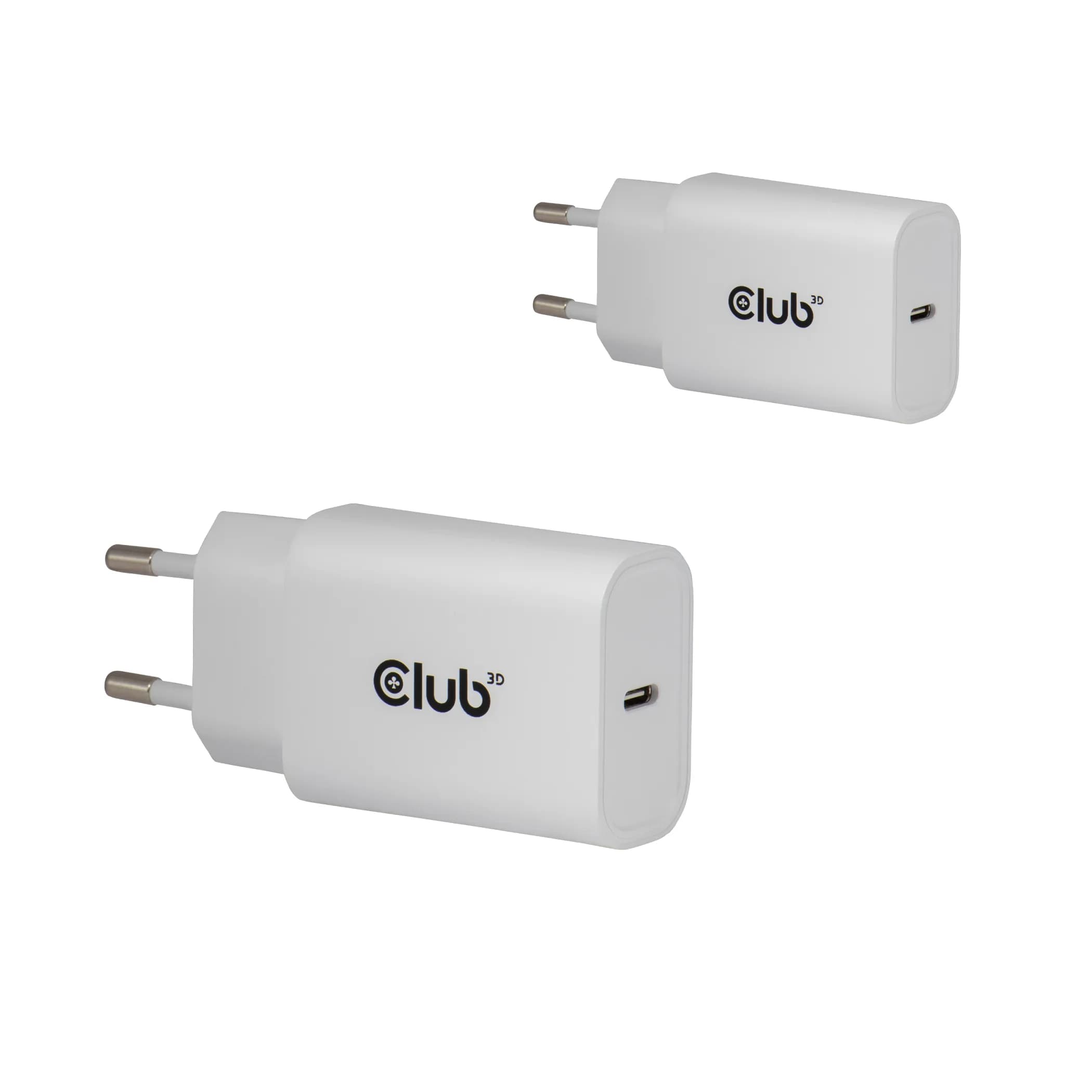 CLUB 3D 2-Pack USB-C Charger 30Watt White