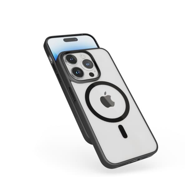 Epico Mag+ Hero, iPhone 15 Plus -suojakuori, Läpinäkyvä/Musta – EPICO