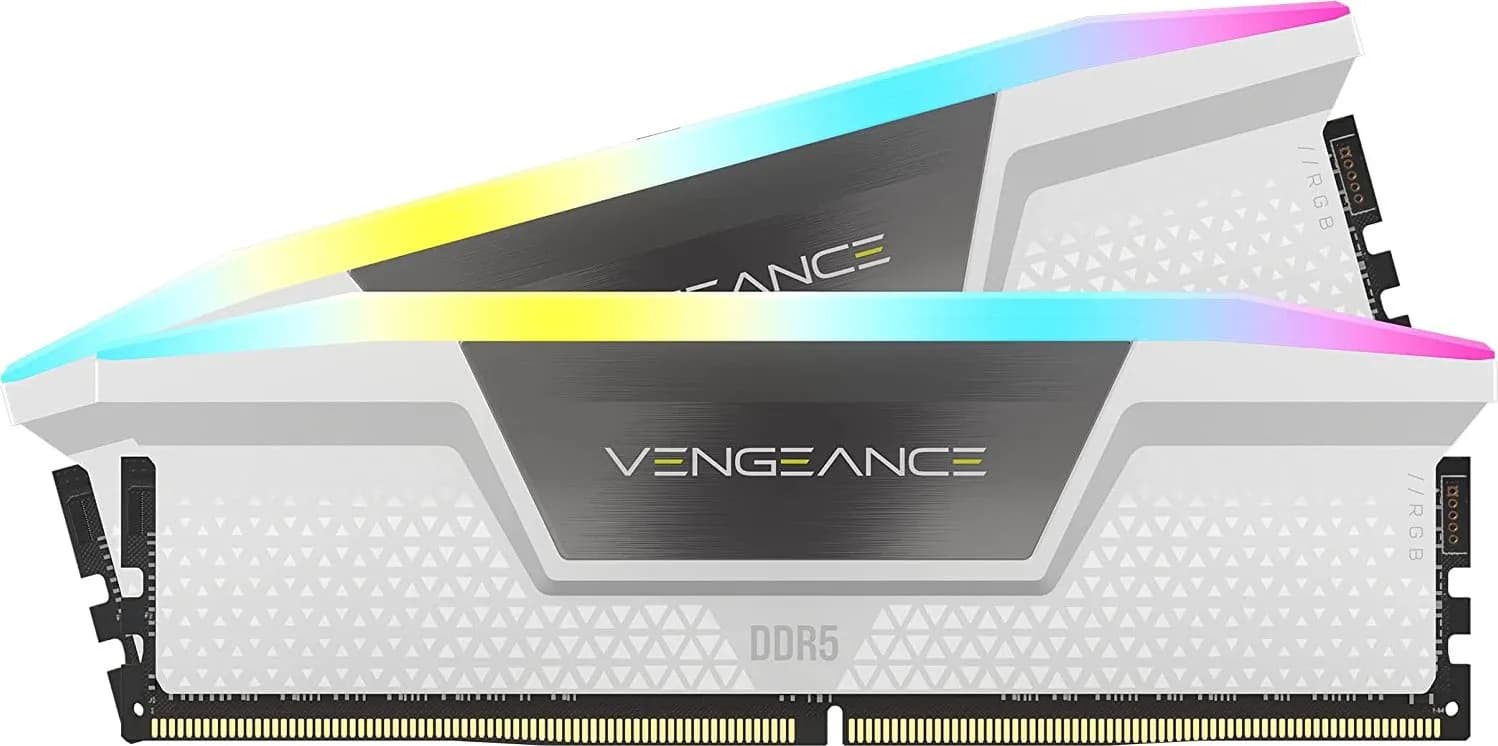 Corsair Vengeance RGB 32 Gt (2 x 16 Gt) DDR5 5200 MHz, CL40 -muisti, valkoinen (XMP) – Corsair