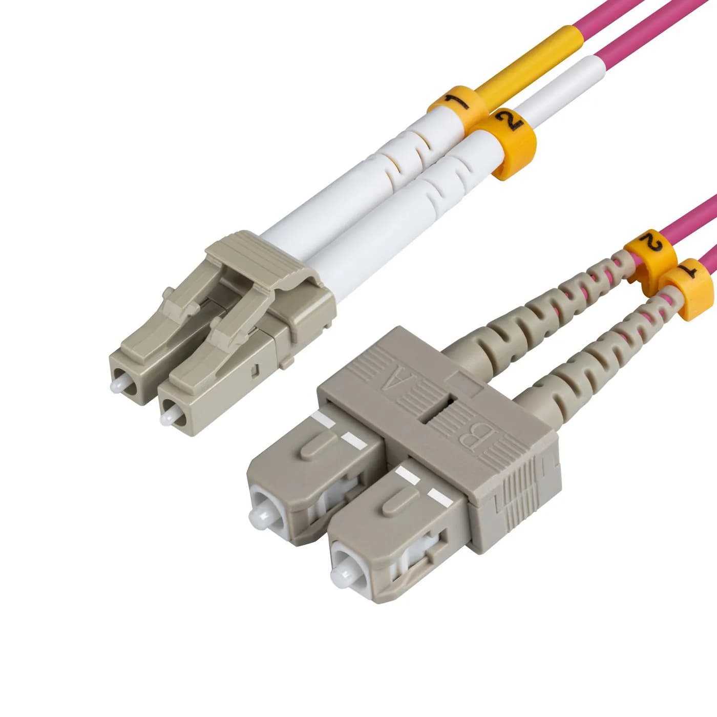 MicroConnect OM4 LSZH LC-SC 0.5m -valokuitukaapeli, violetti