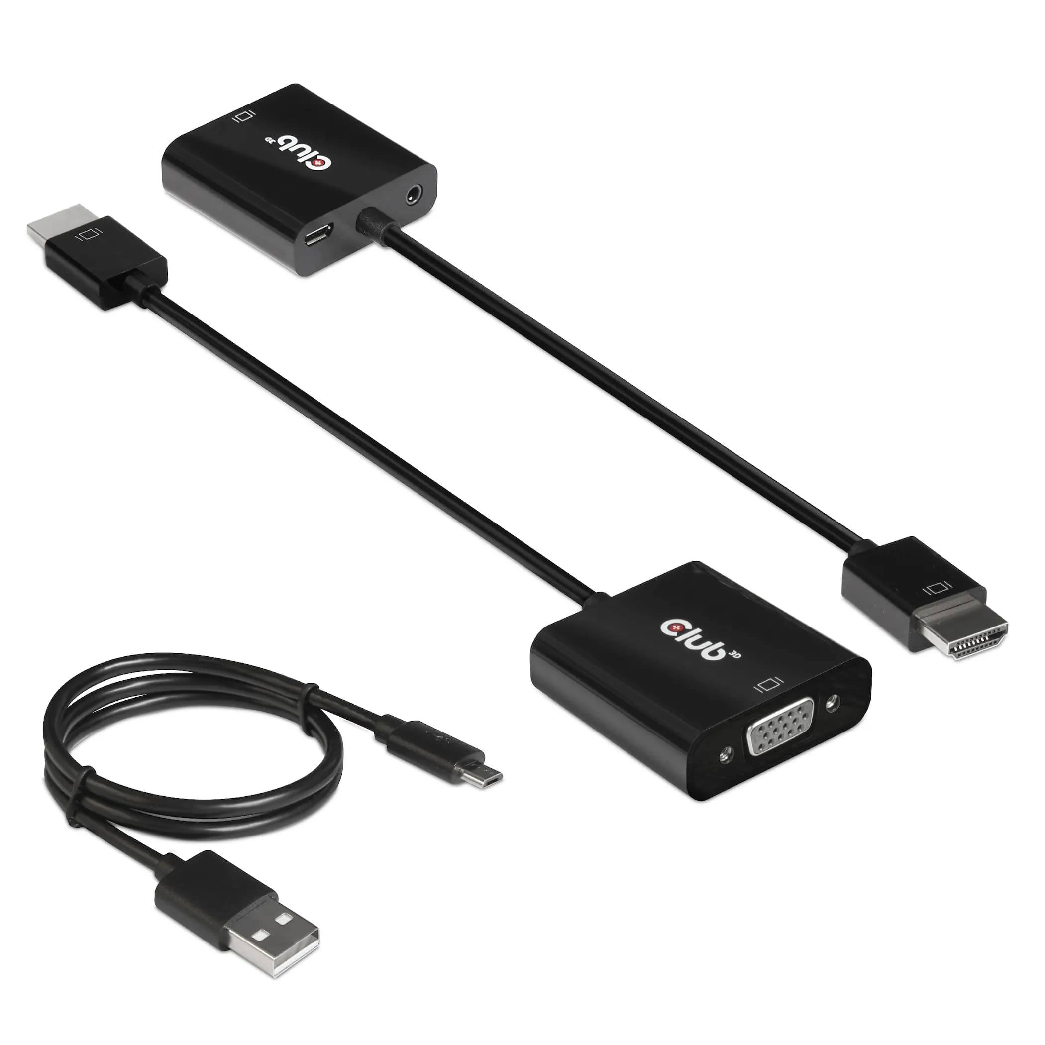 Club 3D HDMI 1.4 - VGA Active, With Audio -sovitin – Club 3D