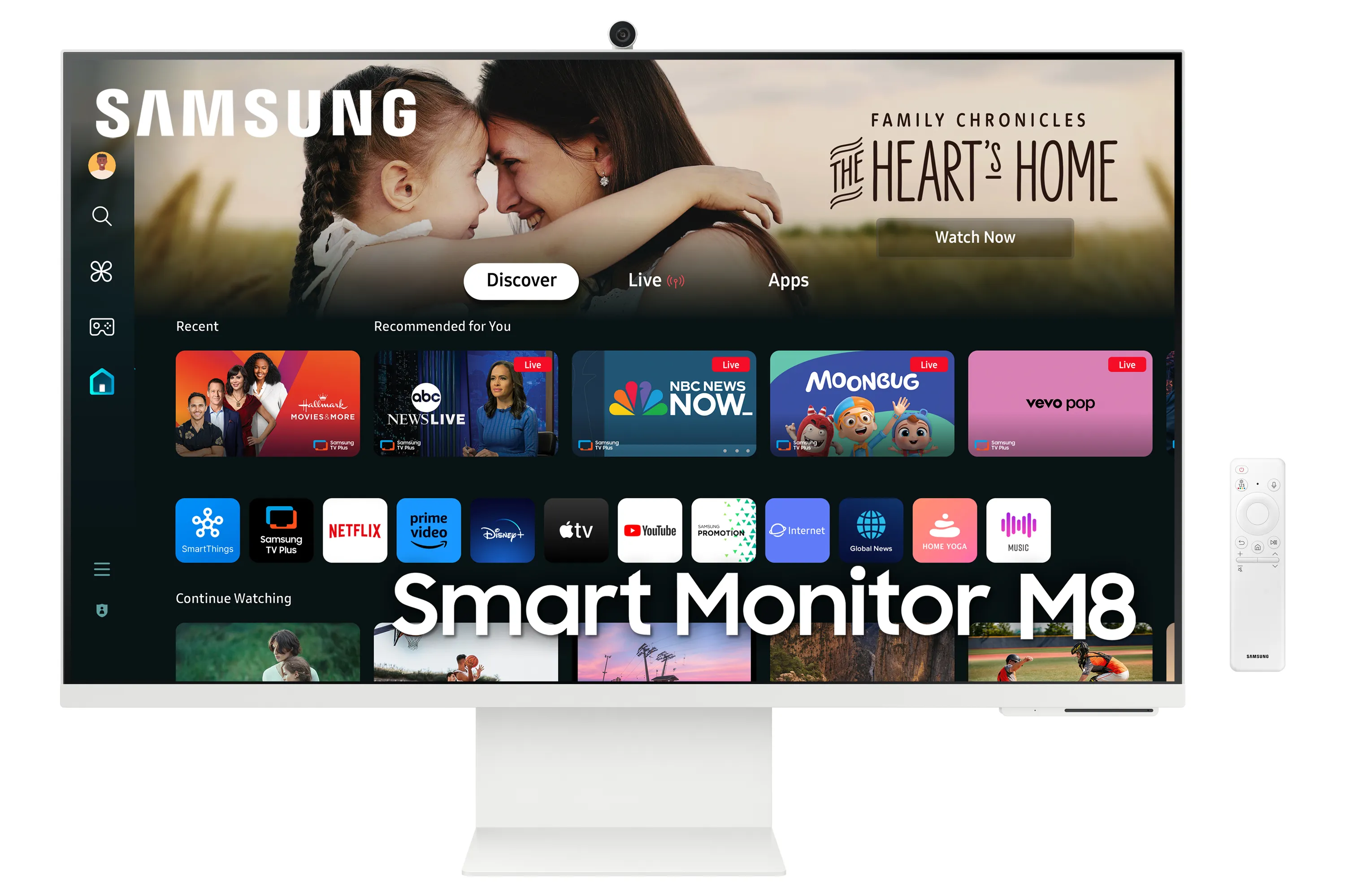 Samsung Smart Monitor M8 M80D 32" 4K UHD, VA -näyttö, USB-C hub – Samsung