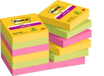 Post-it SS-Notes 47,6x47,6 Carnival (12) – 3M