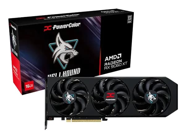 PowerColor Radeon RX 9060 XT Hellhound OC 16 Gt -näytönohjain – POWERCOLOR