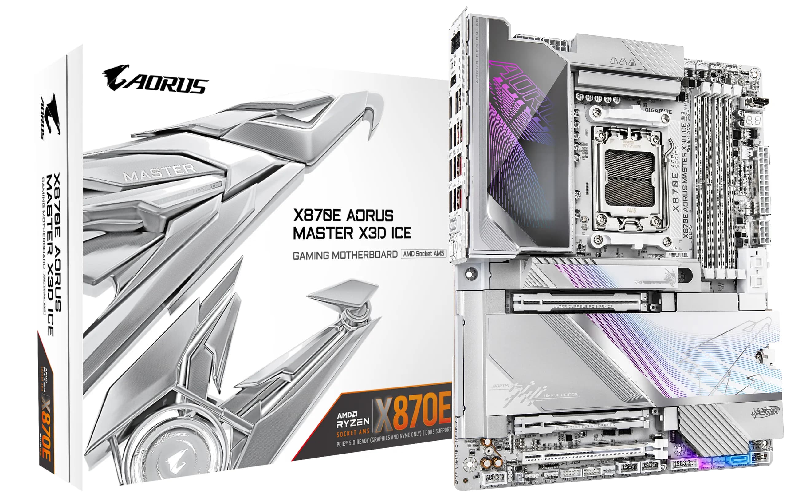 Gigabyte AORUS MASTER X870E X3D ICE WiFi 7 AM5 ATX -emolevy – Gigabyte