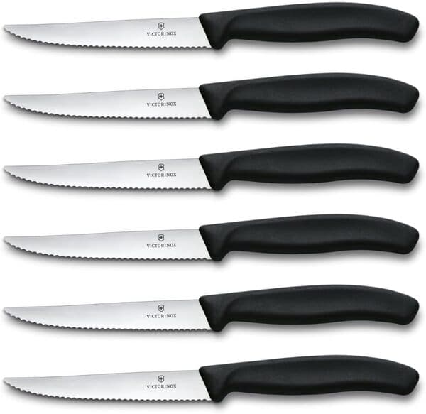 Victorinox Swiss Classic -pihviveitsisetti, 6 osaa, musta – Victorinox