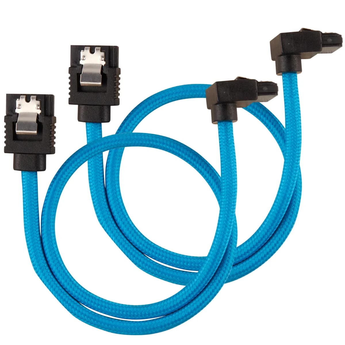 CORSAIR Premium Sleeved, SATA-datakaapelisetti, 30 cm, sininen