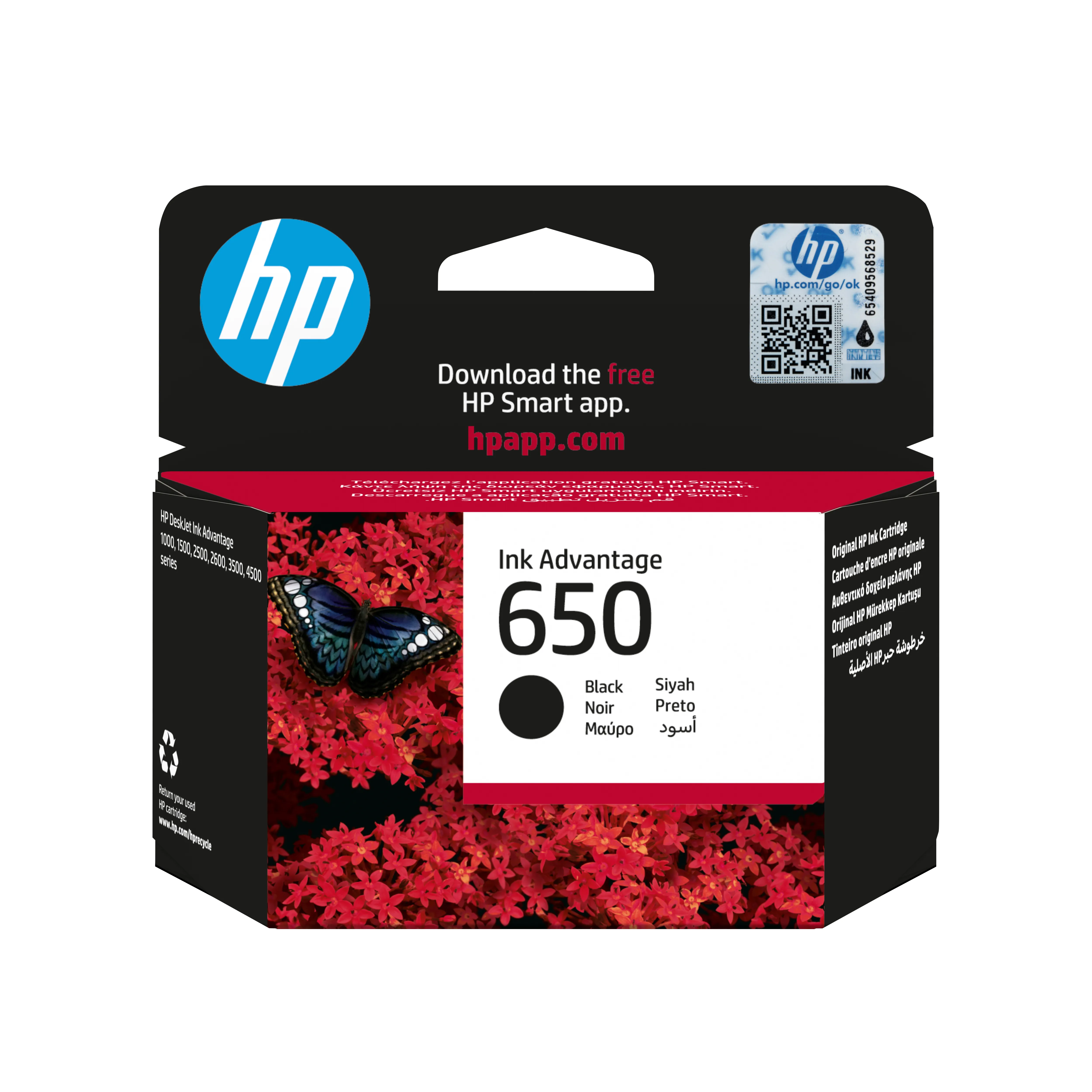 HP 650 -mustekasetti, 13.5 ml, musta