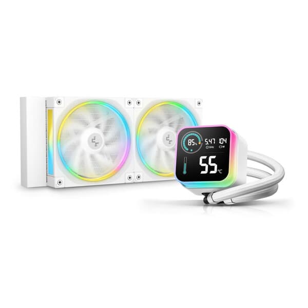 DeepCool LQ240 240mm ARGB -nestejäähdytin, valkoinen