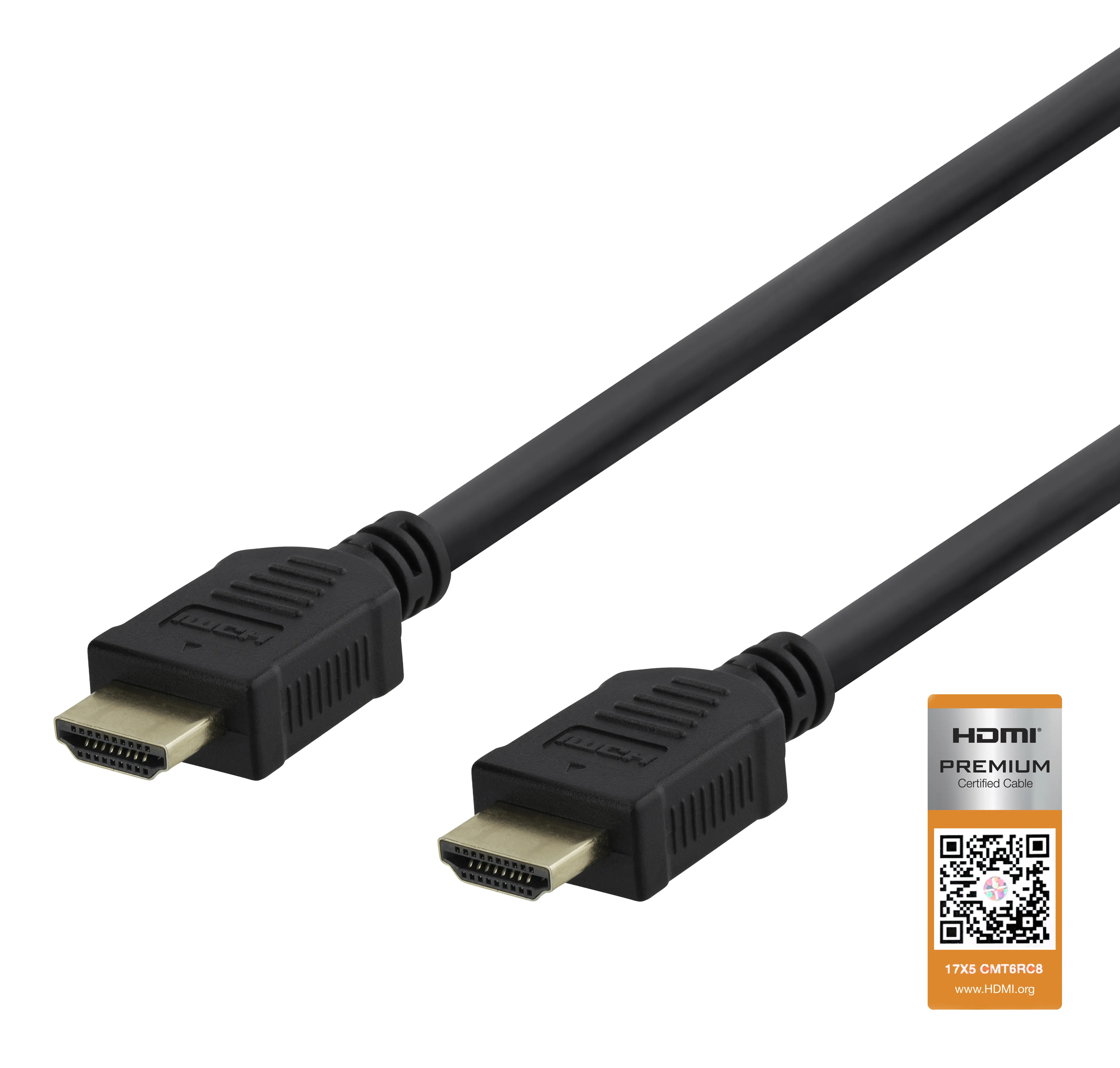 Deltaco Premium High Speed HDMI 2.0 -kaapeli, jossa Ethernet, 3 m, musta – Deltaco