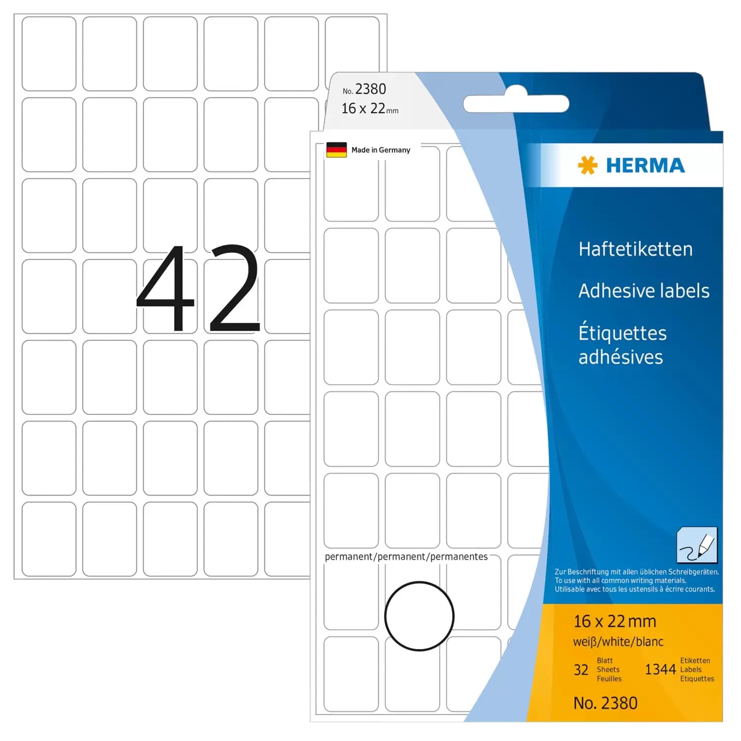 Herma label manual 16x22 white – Herma