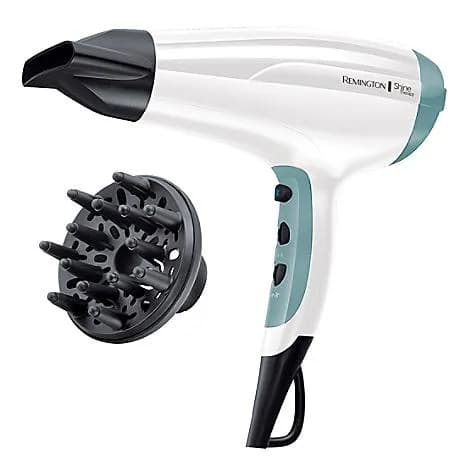 Remington Shine Therapy D5216, 2300 W -hiustenkuivaaja, sininen/valkoinen