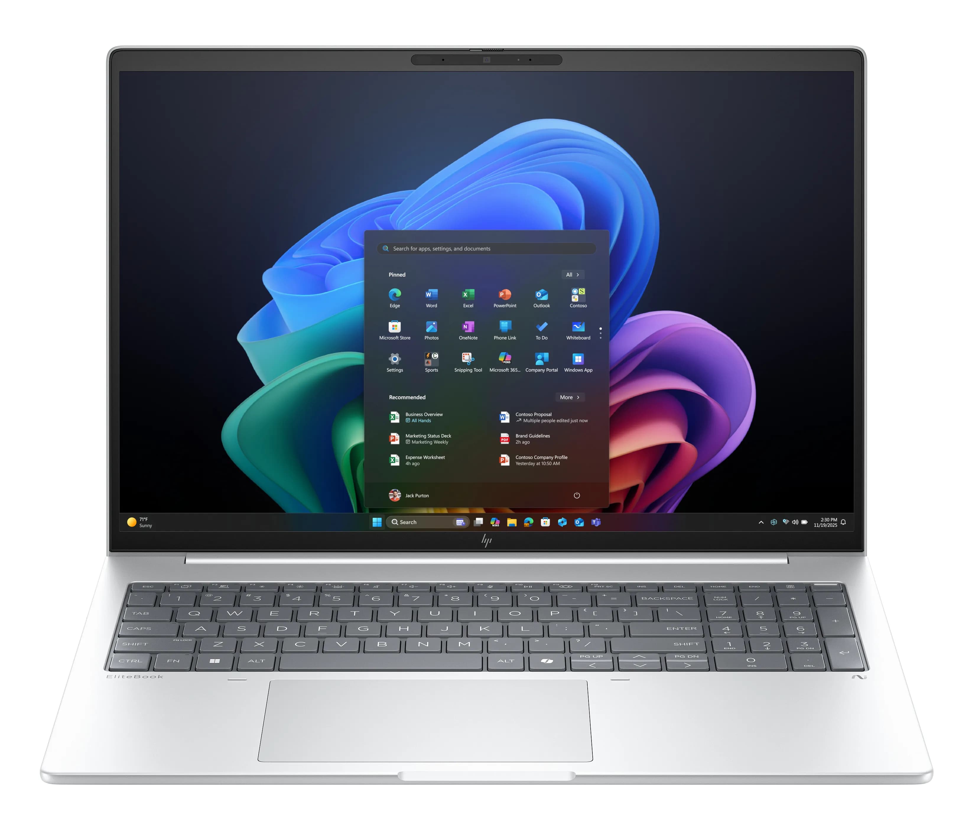 HP 16" Ultra 7 258V, 32 Gt, 512 Gt, Win 11 Pro -kannettava, hopea