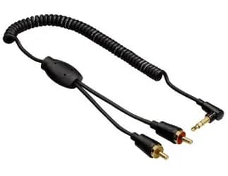 Hama 3,5 mm – 2x RCA kullattu -audiokaapeli, 0,75 m, musta