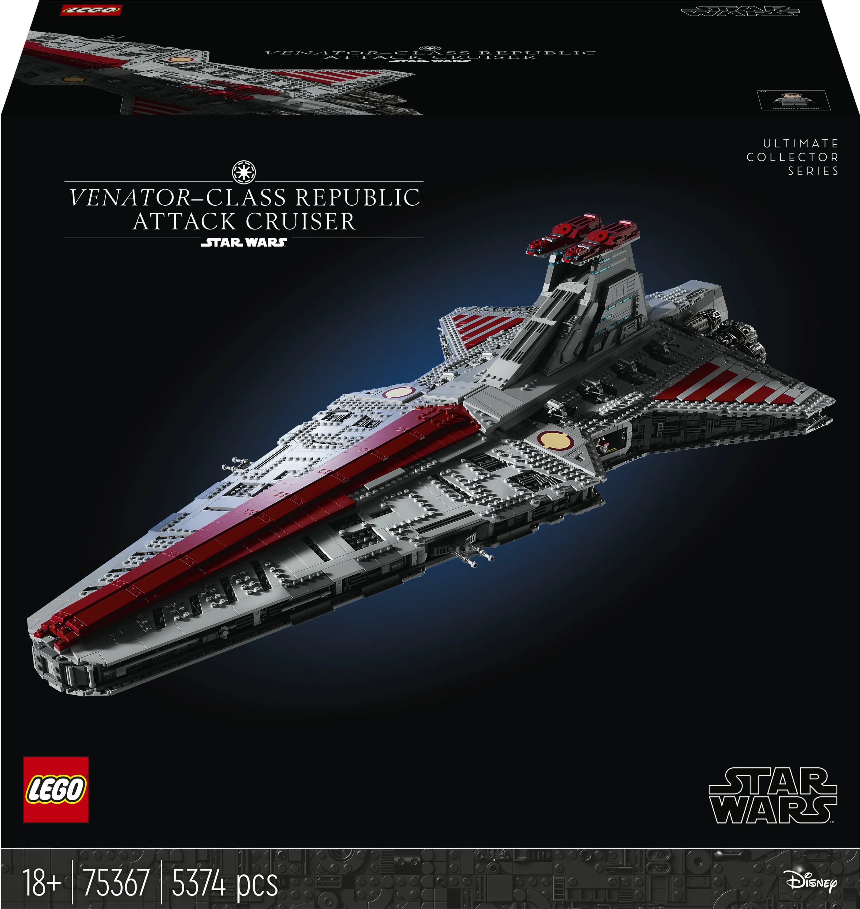 LEGO Star Wars Venator-luokan Tasavallan hyökkäysristeilijä 75367 – LEGO