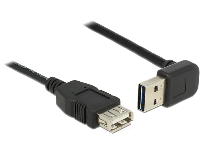 DeLOCK EASY-USB USB 2.0 -jatkokaapeli, 2 m, musta – De-Lock