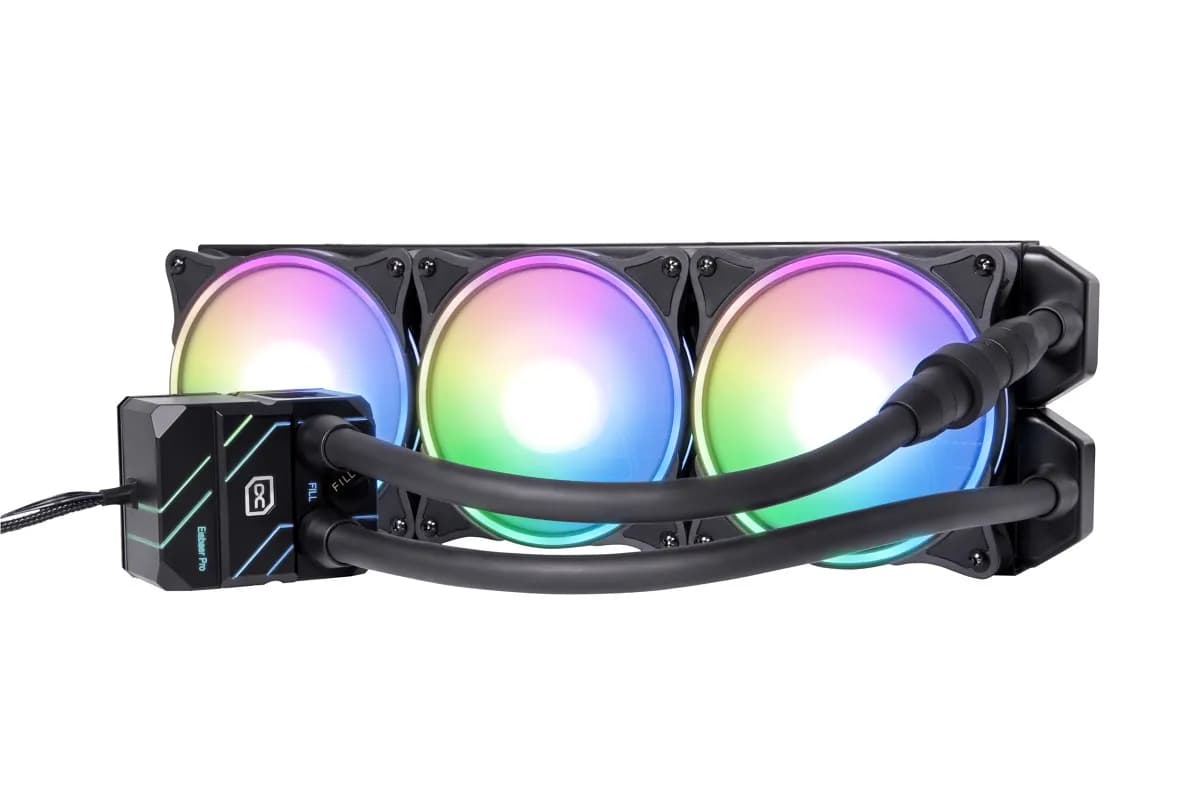 Alphacool Eisbaer Pro Aurora 360mm ARGB -nestejäähdytin, musta – ALPHACOOL