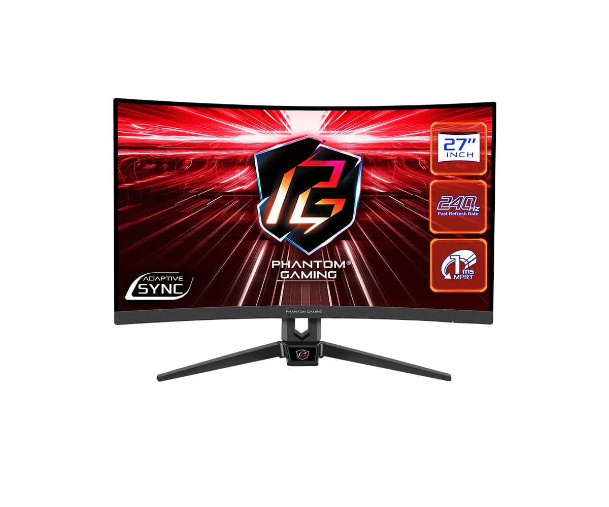 ASRock Phantom Gaming PG27F15RS1A 27" Full HD, VA, 240Hz, HDR -kaareva pelinäyttö – ASRock