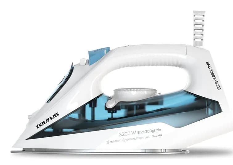 Taurus Bali 3200 X-Slide -höyrysilitysrauta, 3200 W, 0,43 l, sininen/valkoinen – TAURUS