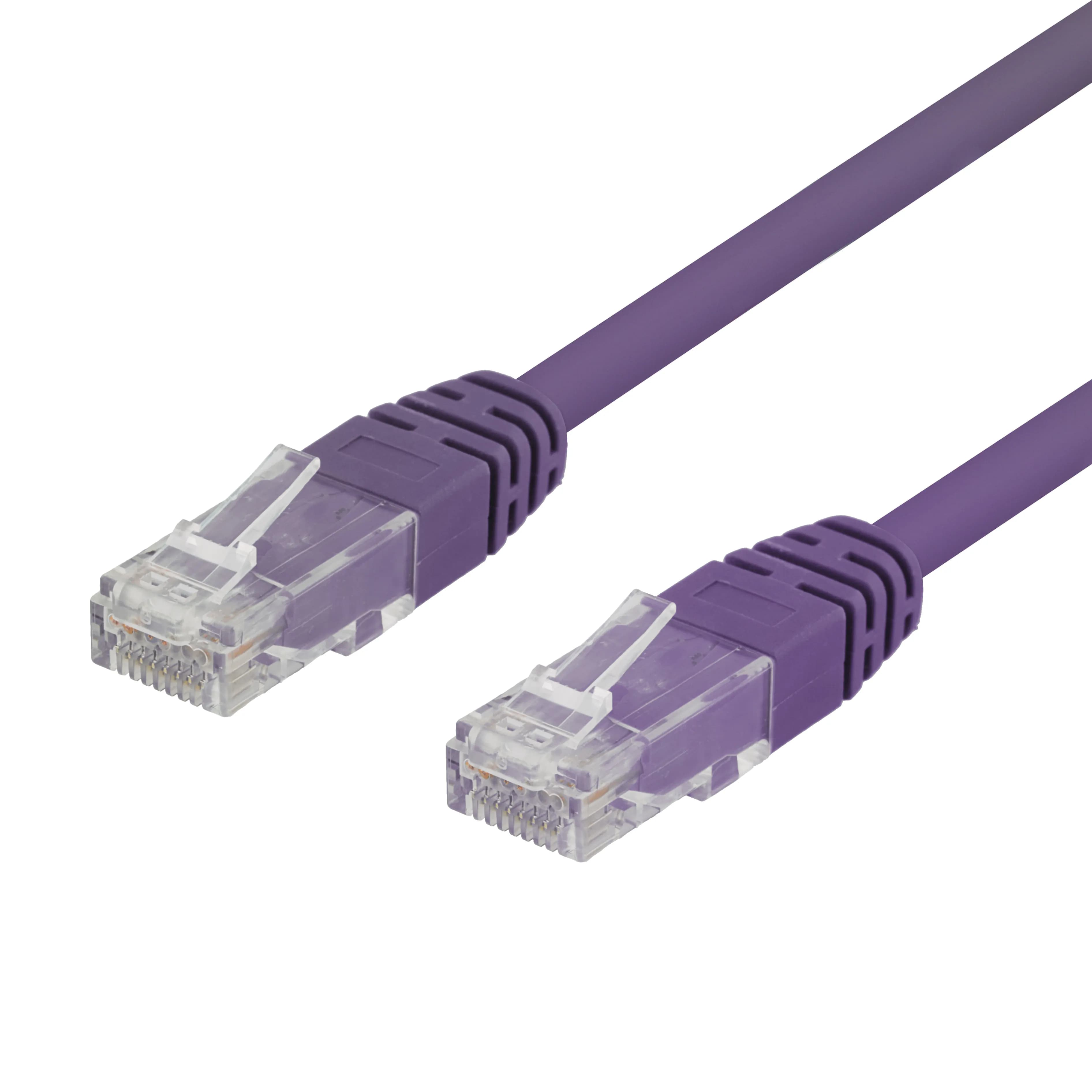 Deltaco Cat6 U/UTP RJ45 0.3m -verkkokaapeli, liila