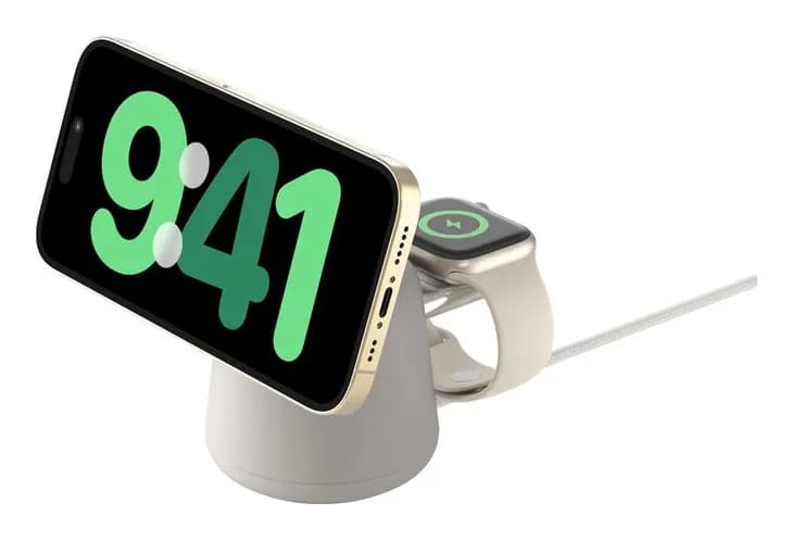 Belkin Boost Charge Pro 2in1 Qi2 15w -latausteline, Hiekka