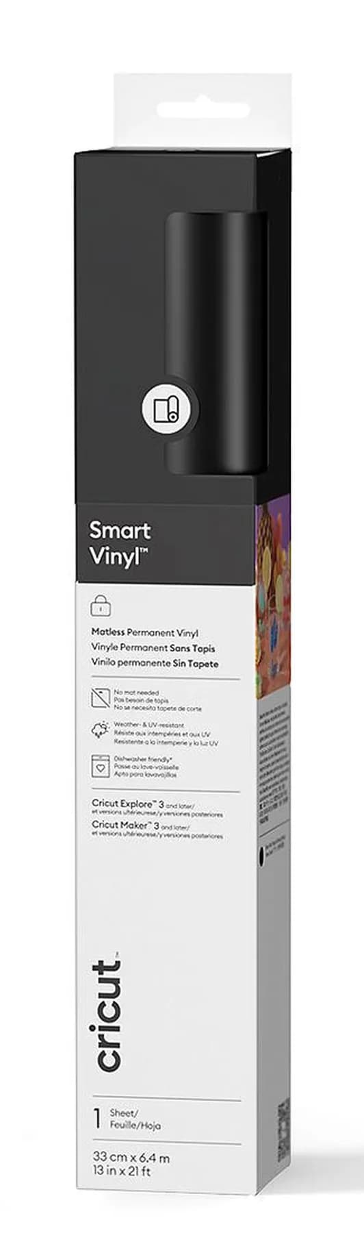 Cricut Smart Vinyl Permanent 33x640cm 1 sheet (Black) – CRICUT