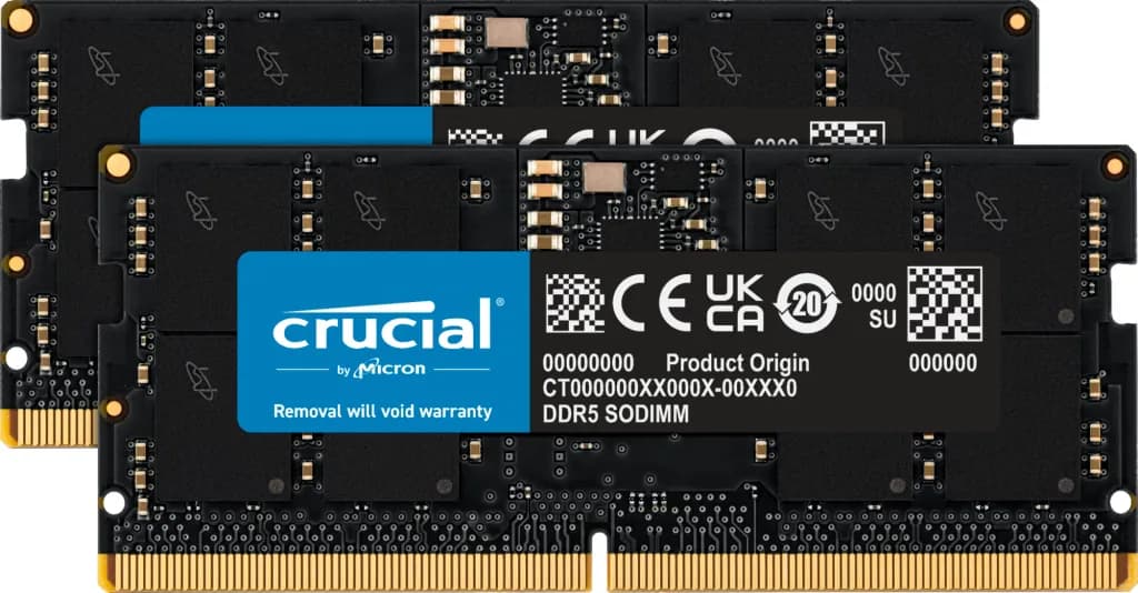 Crucial 32 Gt (2 x 16 Gt) DDR5 5600 MHz, CL46 -muisti – Crucial