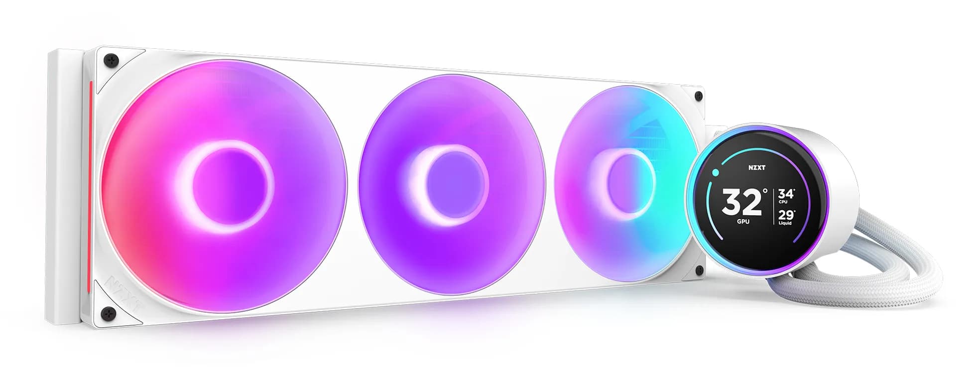 NZXT Kraken Elite 420mm RGB -nestejäähdytin, valkoinen
