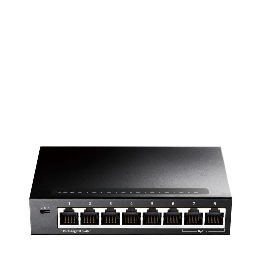 Cudy GS108 8-porttinen Gigabit Desktop -verkkokytkin