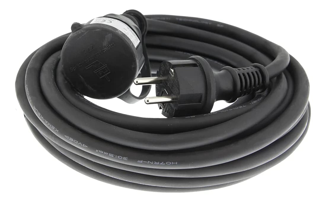 Deltaco jatkokaapeli, ulkokäyttöön, maadoitettu, IP44, 10m, Musta