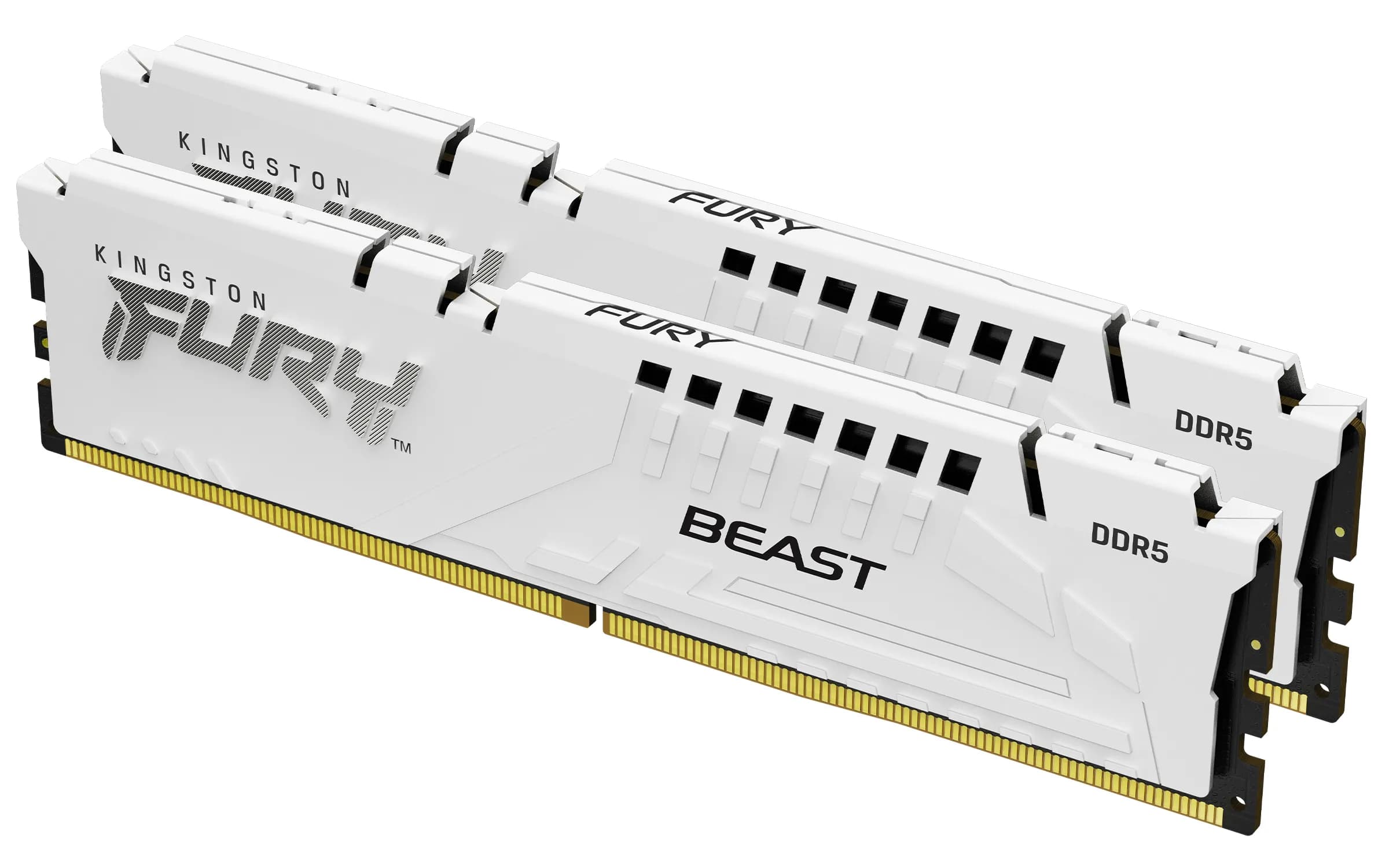 Kingston FURY Beast 64 Gt (2 x 32 Gt) DDR5 6000 MHz, CL30 -muisti, valkoinen (EXPO) – Kingston