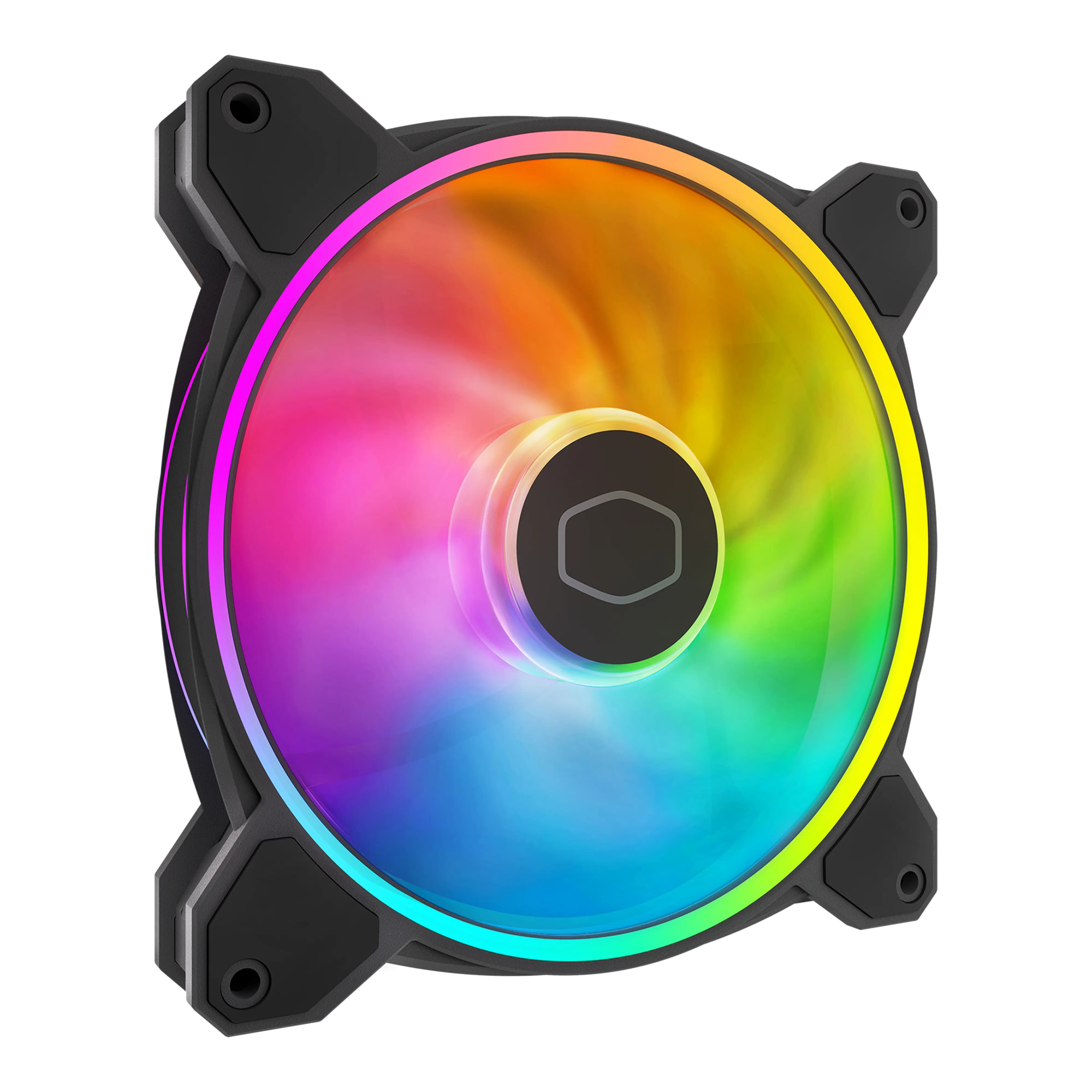 Cooler Master MasterFan MF140 HALO2, 140 mm, PWM, kiväärilaakeri, ARGB -tuuletin, musta – Cooler Master