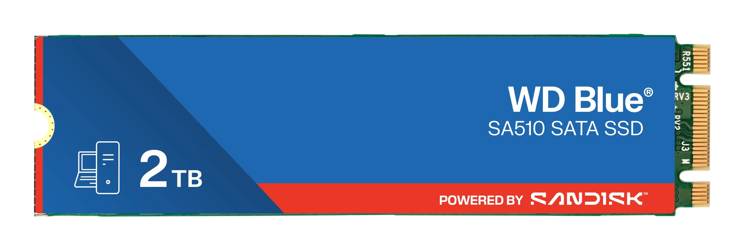 WD Blue SA510 2 Tt M.2 SATA -SSD-levy – WESTERN DIGITAL