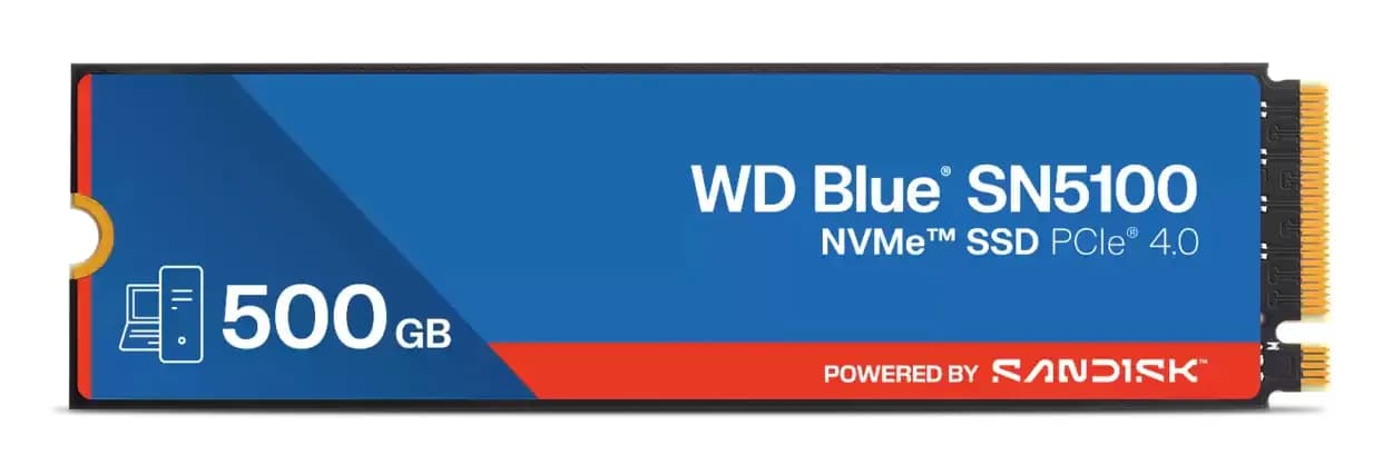 WD Blue SN5100 500 Gt M.2 PCIe 4.0 -SSD-levy – WESTERN DIGITAL