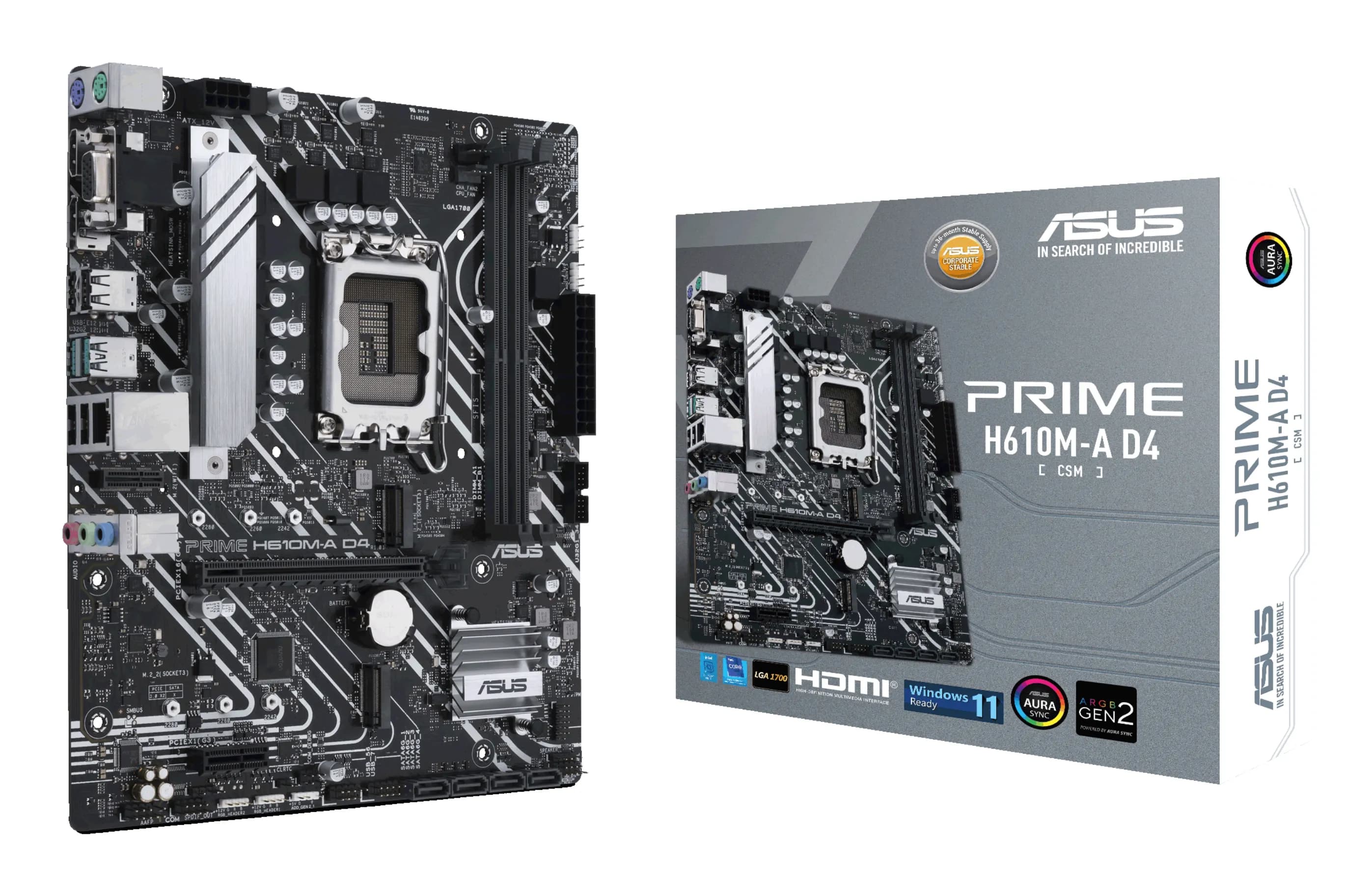 Asus PRIME H610M-A D4-CSM LGA1700 mATX -emolevy – ASUS